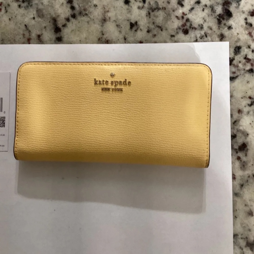 Kate Spade Wallet yellow color leather